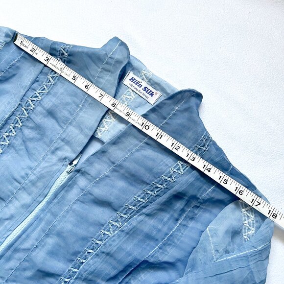 Hien Silk blouse - Light blue medium - Picture 3 of 4